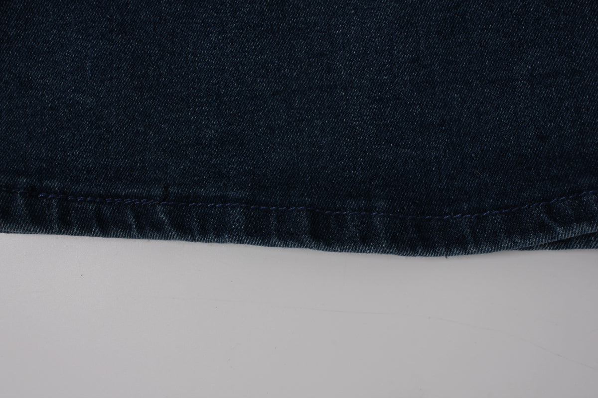 Solid color autumn zip-up holes button stretch all-match flare jeans