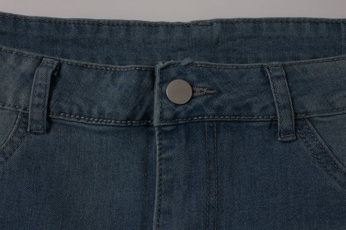 Solid color autumn zip-up holes button stretch all-match flare jeans