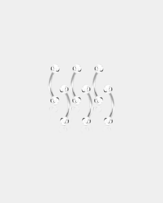 6PCS Acrylic Eyebrow & Rook Retainers Set