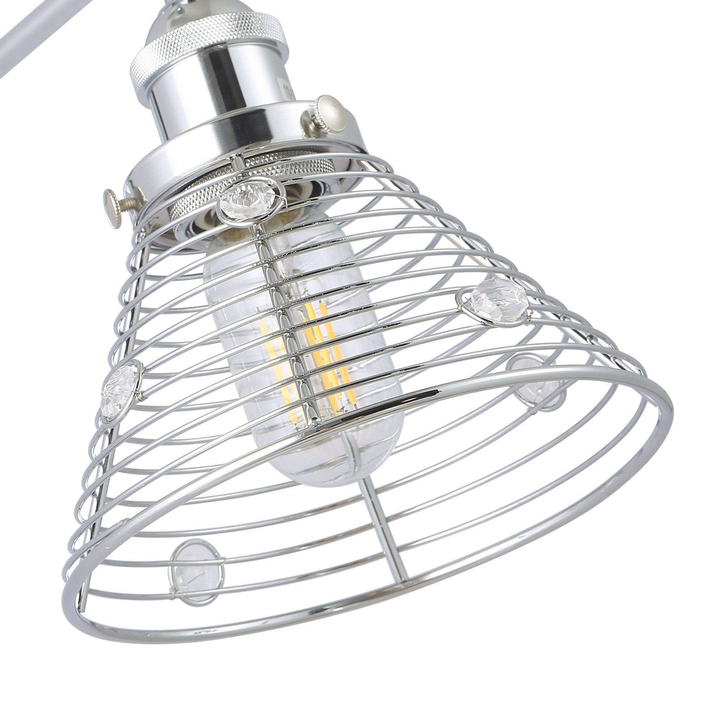 1-Light Modern Silver Wall Scone Light