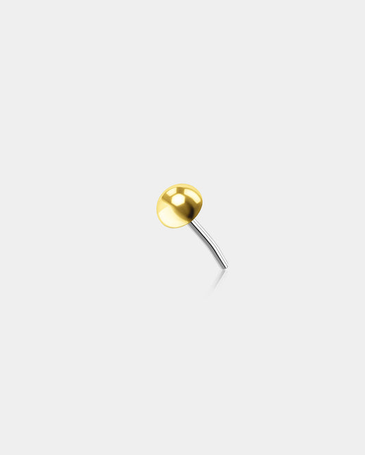 14K Gold Half Ball Threadless Helix Stud