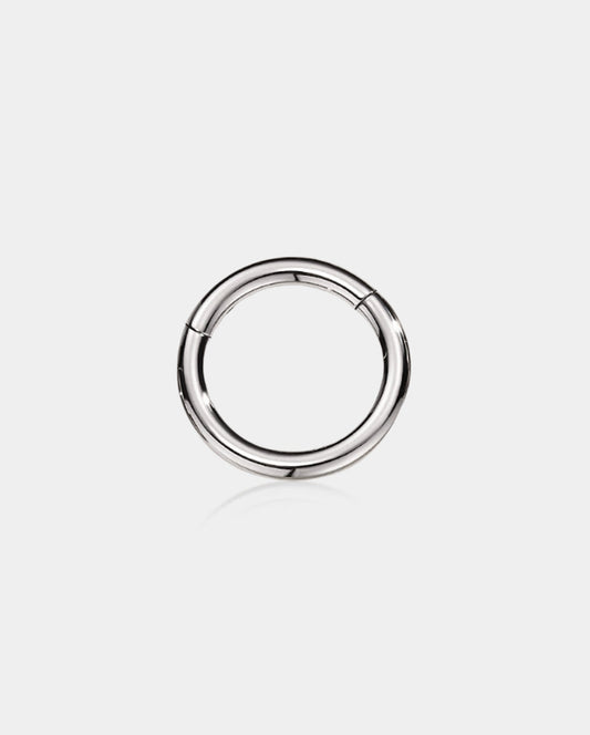 12G Septum Ring Titanium Hinged Segment Hoop