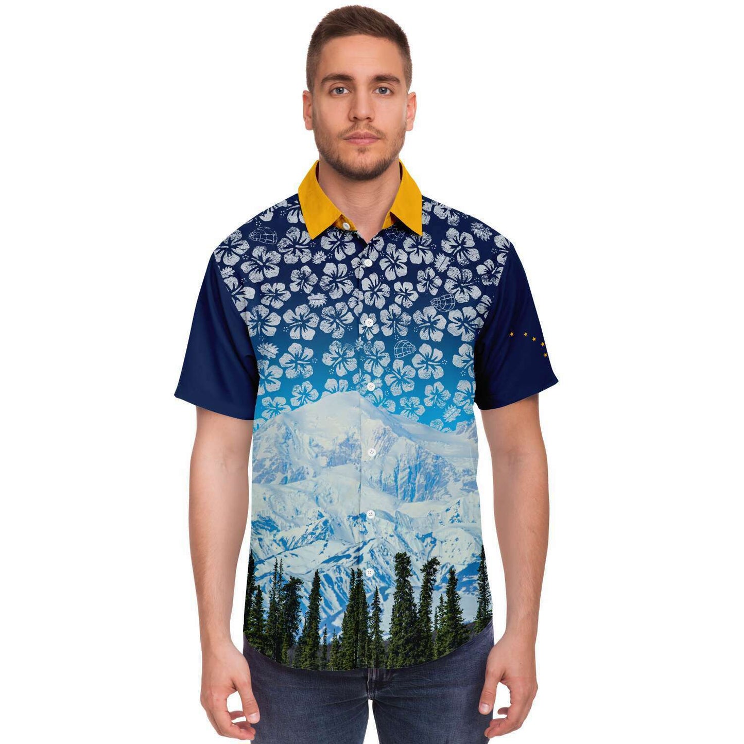 Alaska Libertarian Hawaiian Shirt - With Igloos and Porcupines