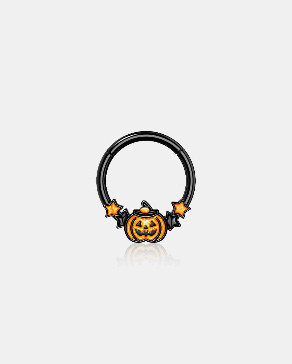 Wacky Halloween Pumpkin Segment Septum Ring