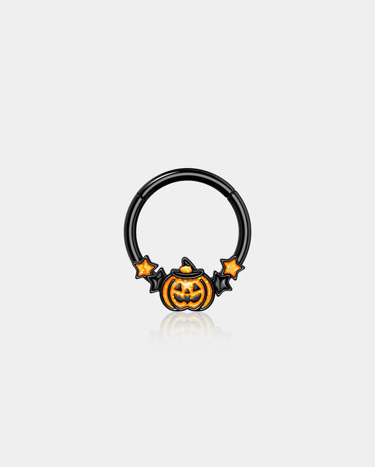 Wacky Halloween Pumpkin Segment Septum Ring