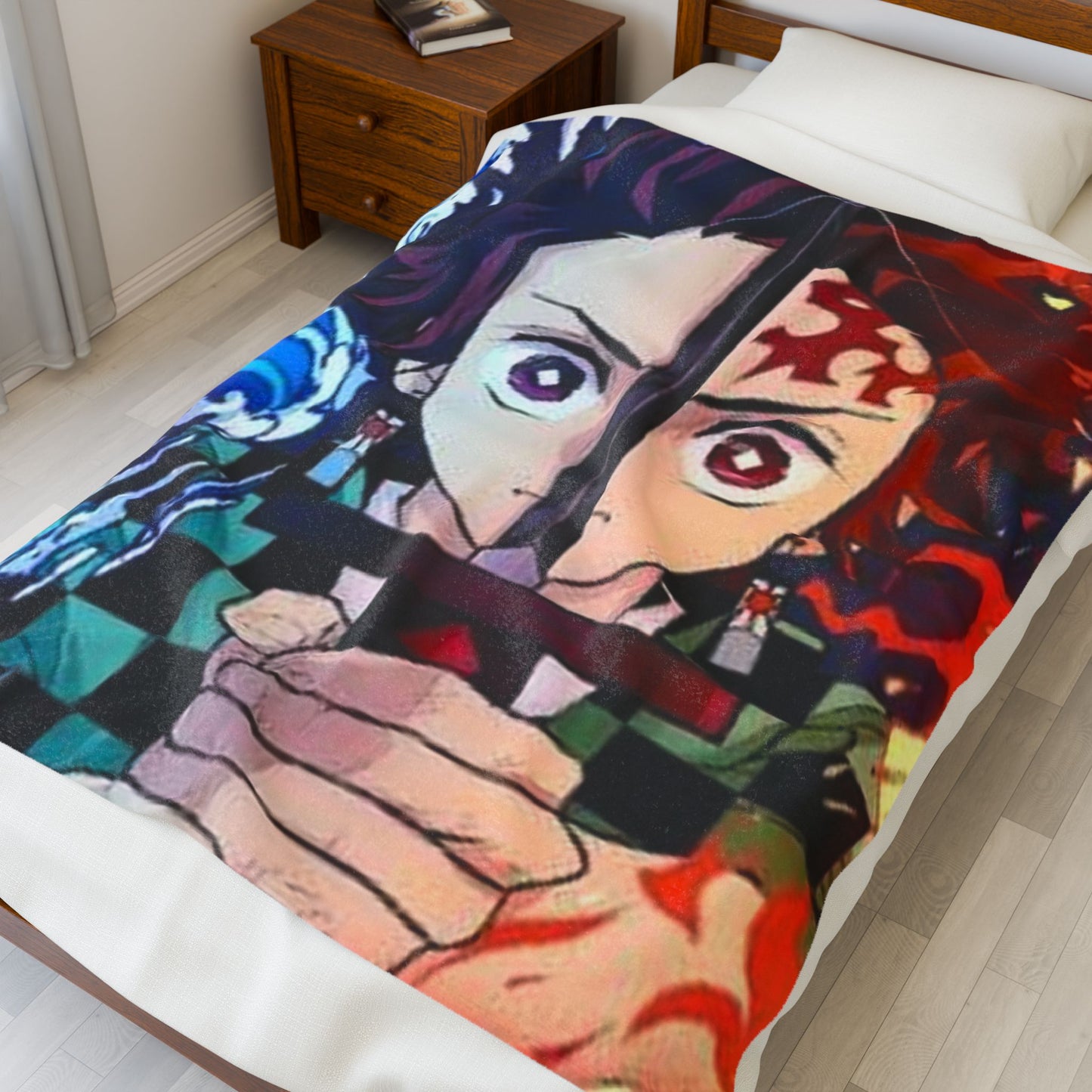 Anime-Inspired Velveteen Plush Blanket - Cozy Decorative Throw for Fans