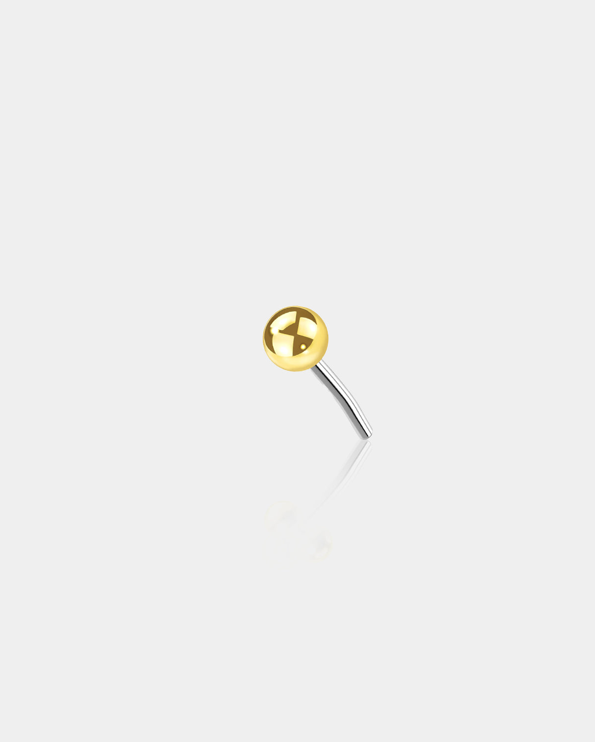 14K Gold Ball Threadless Cartilage Stud
