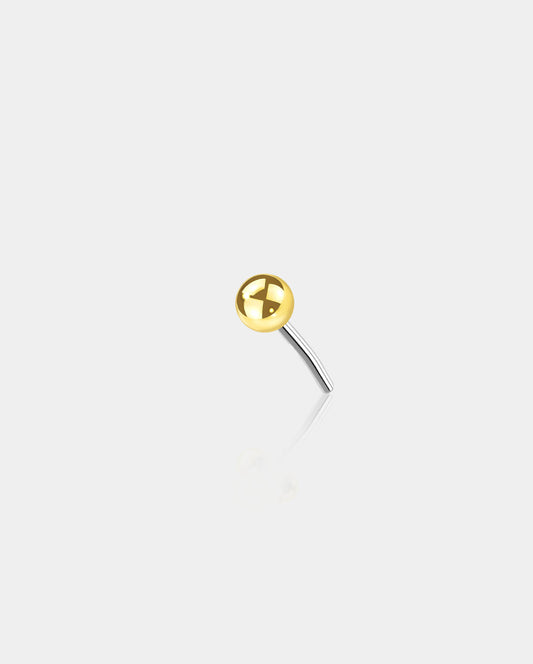 14K Gold Ball Threadless Cartilage Stud