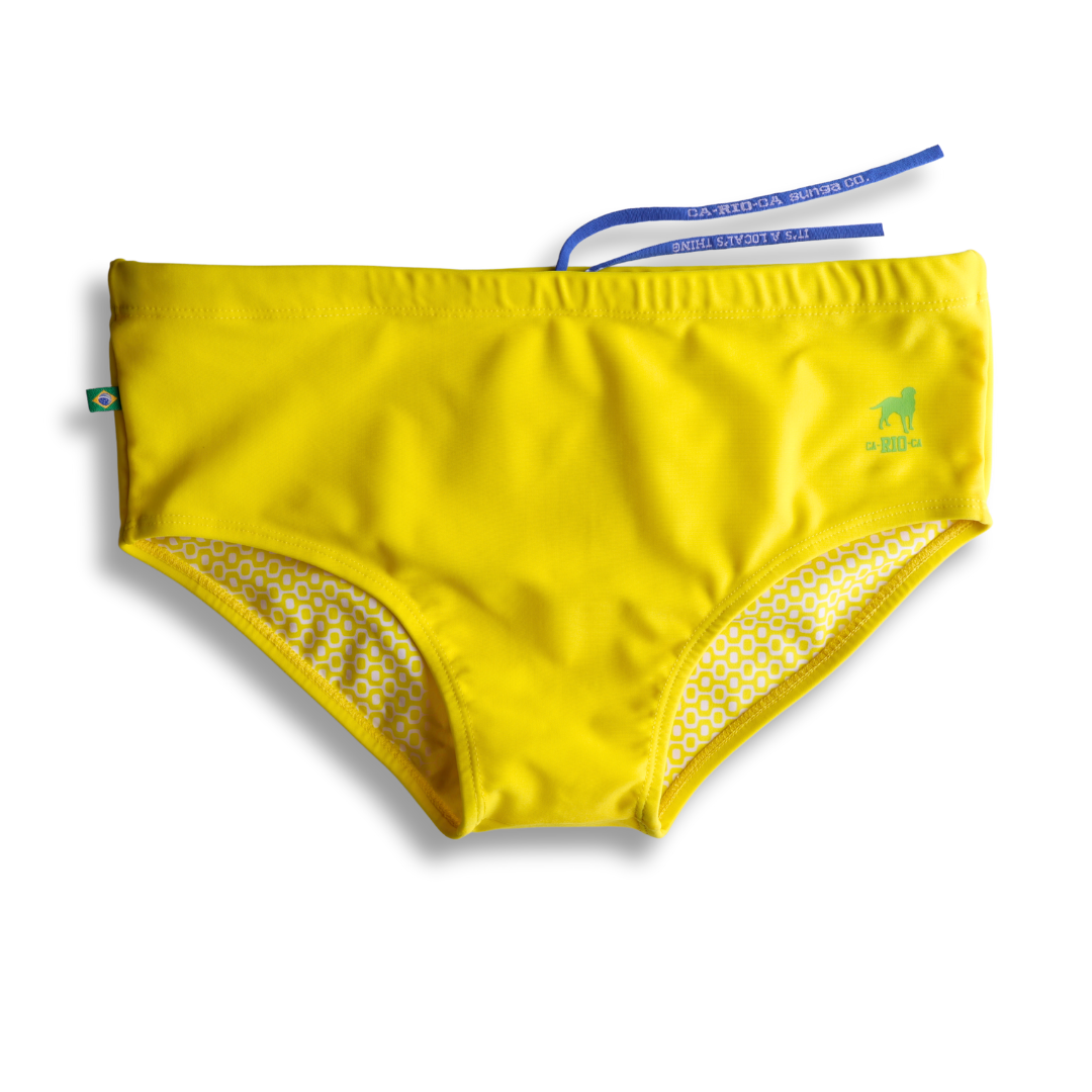 Lemonade Yellow solid Men's Swimming Sunga - Beachwear for Men