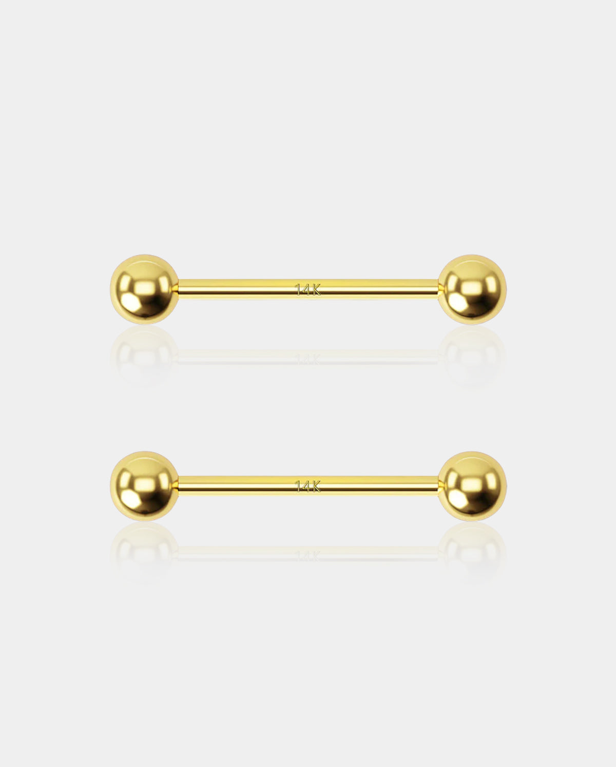 14K Gold Ball Nipple Ring