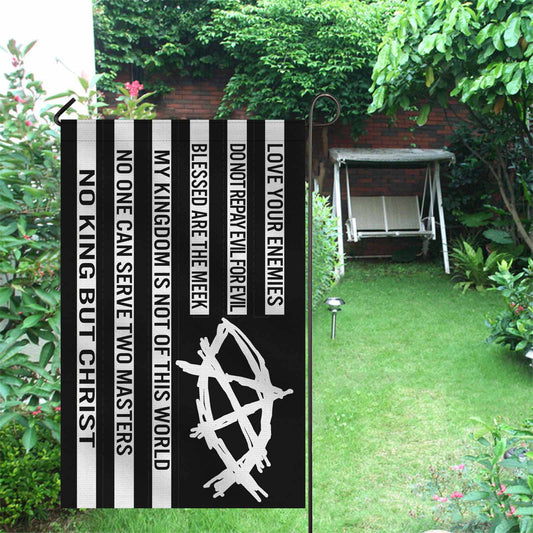AnarchoChristian - No King But Christ Double-Sided Flag