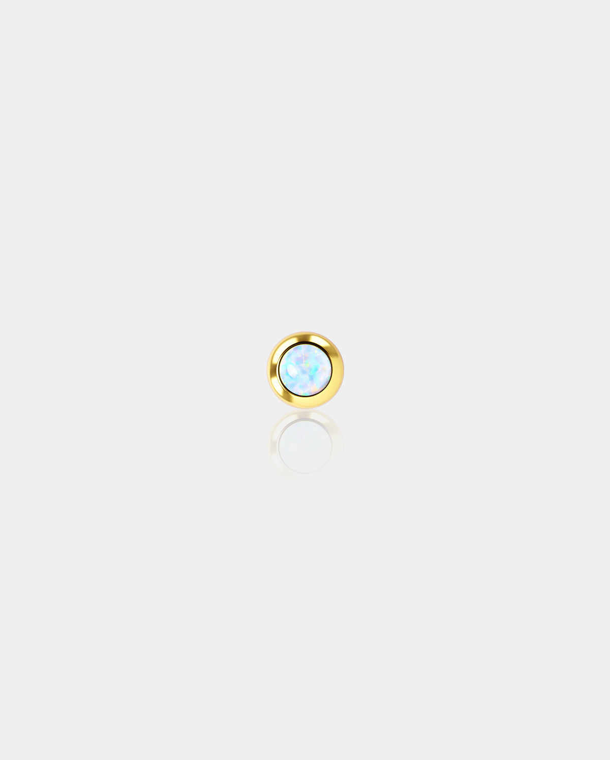14K Gold Opal Ball Nipple Ring