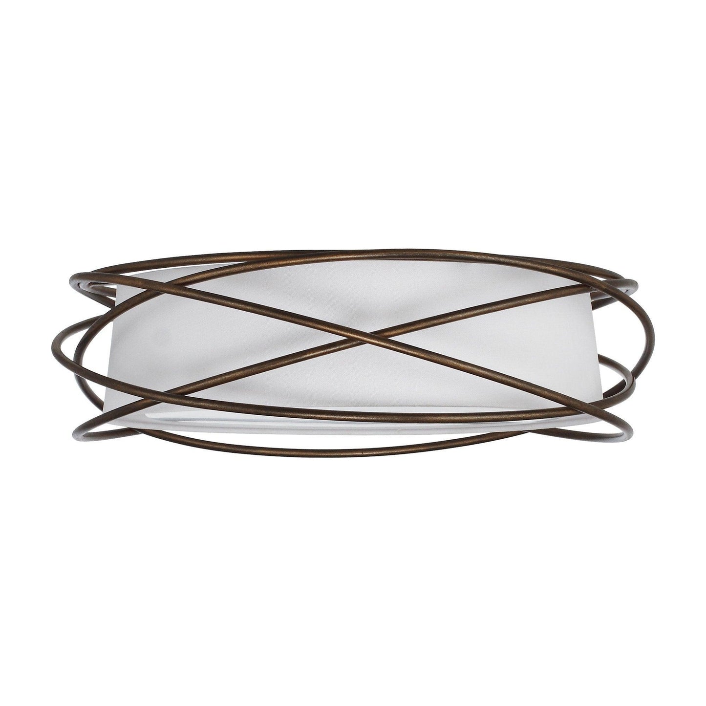 20" Modern Brown LED Flush Mount Ceiling Light