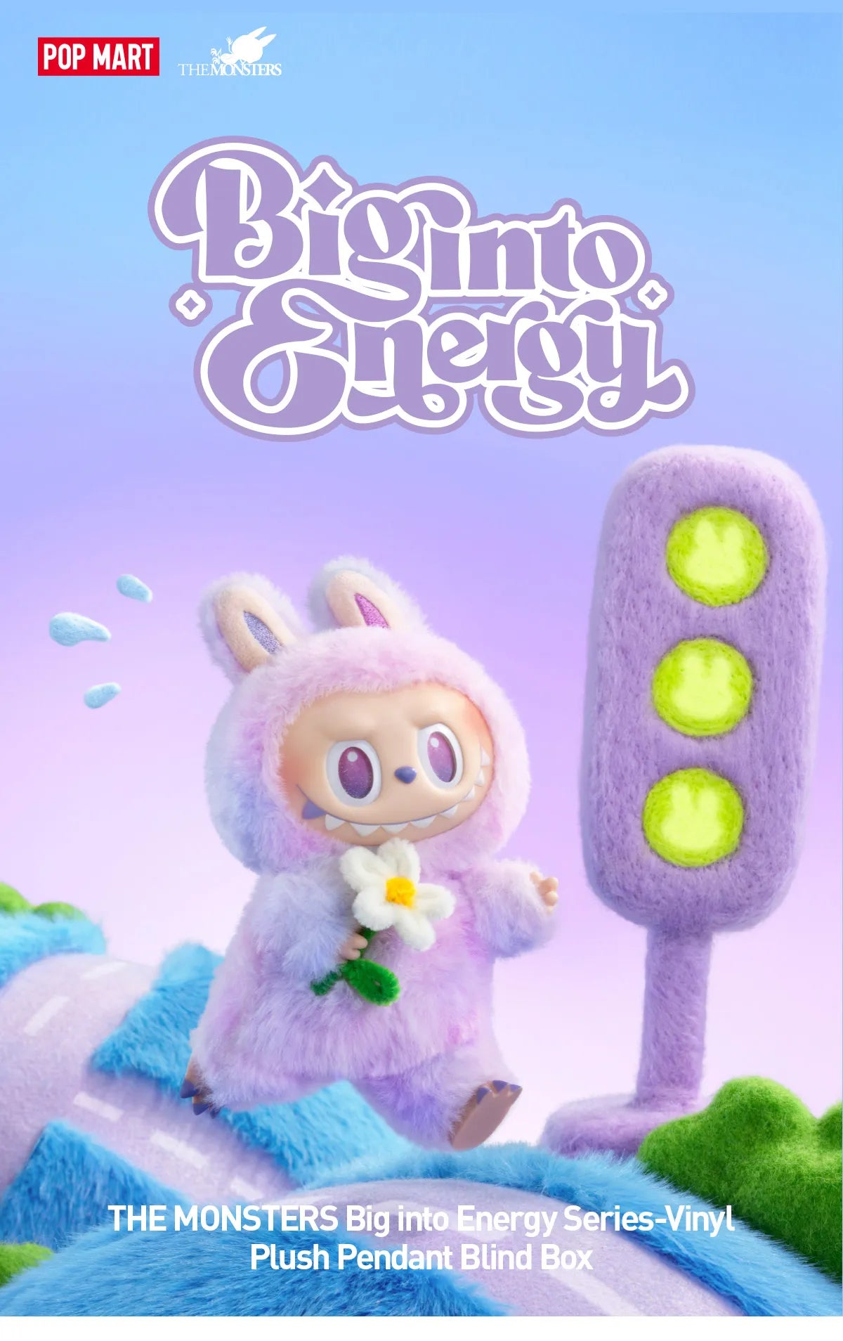 [In Stock] POPMART Big into Energy Series-Vinyl Plush Pendant Blind Box Labubu (SEALED)