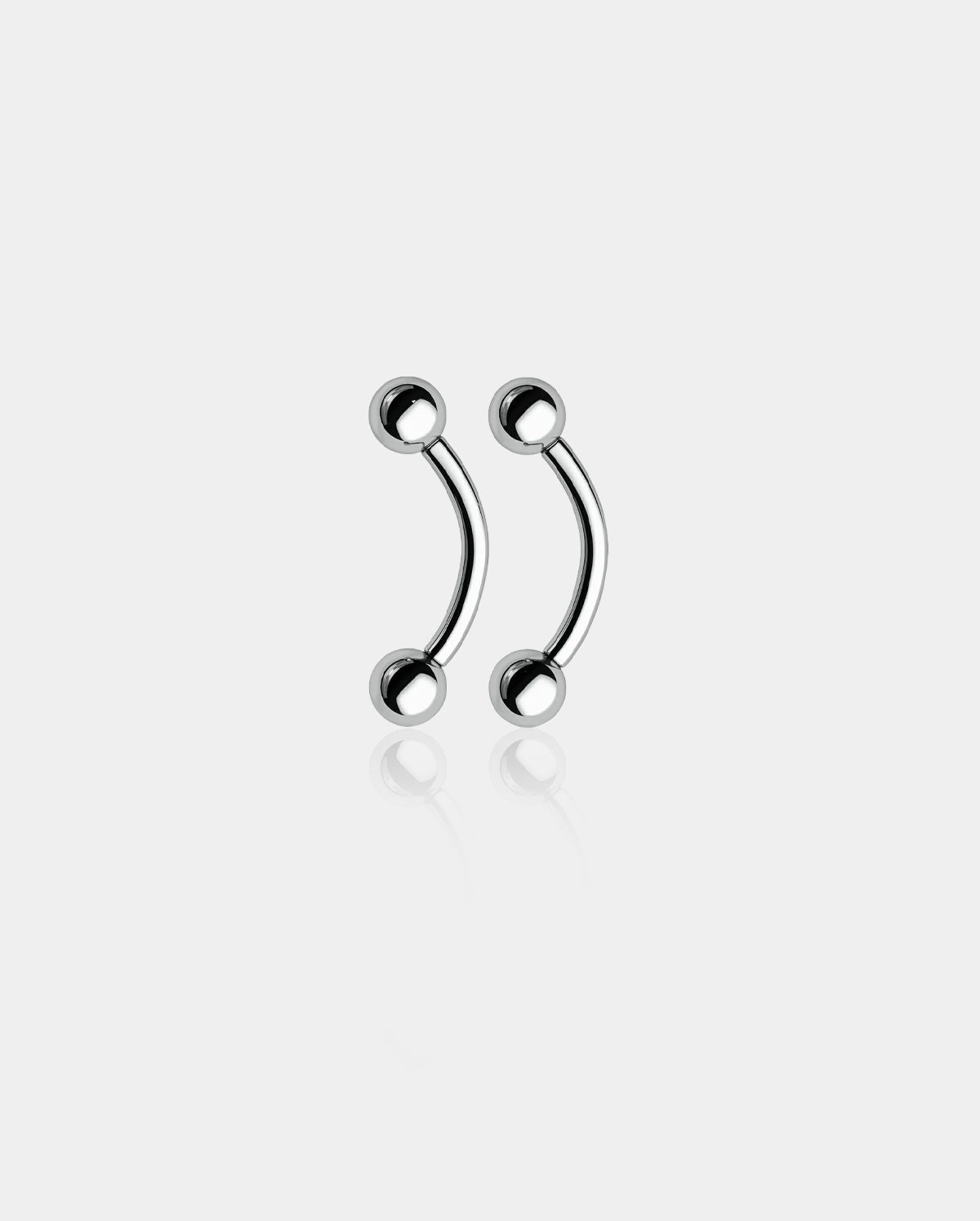 14G 2PCS Internally Threaded Titanium Eyebrow Rings