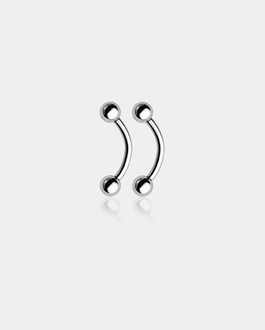 14G 2PCS Internally Threaded Titanium Eyebrow Rings