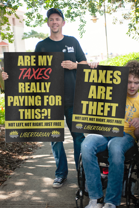 Are my Taxes really Paying for this - Profits for Protests Adult Sign (24" x 36")