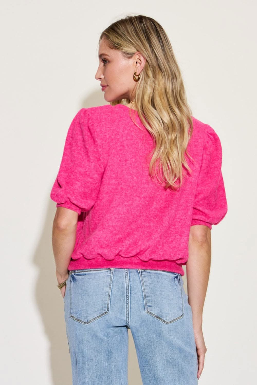 Zenana whimsical lantern sleeve sweater