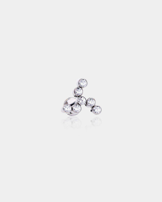 Windmill CZ Internally Threaded Titanium Helix Stud