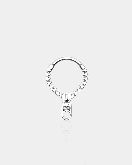 Zipper Style Clicker Septum Ring