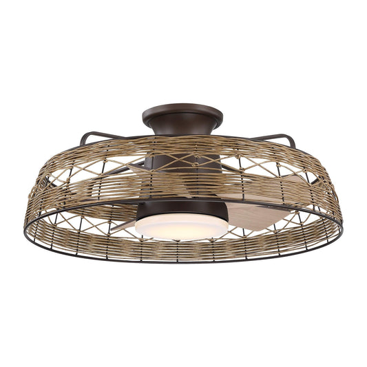 27" Farmhouse Reversible Flush Mount Ceiling Fan