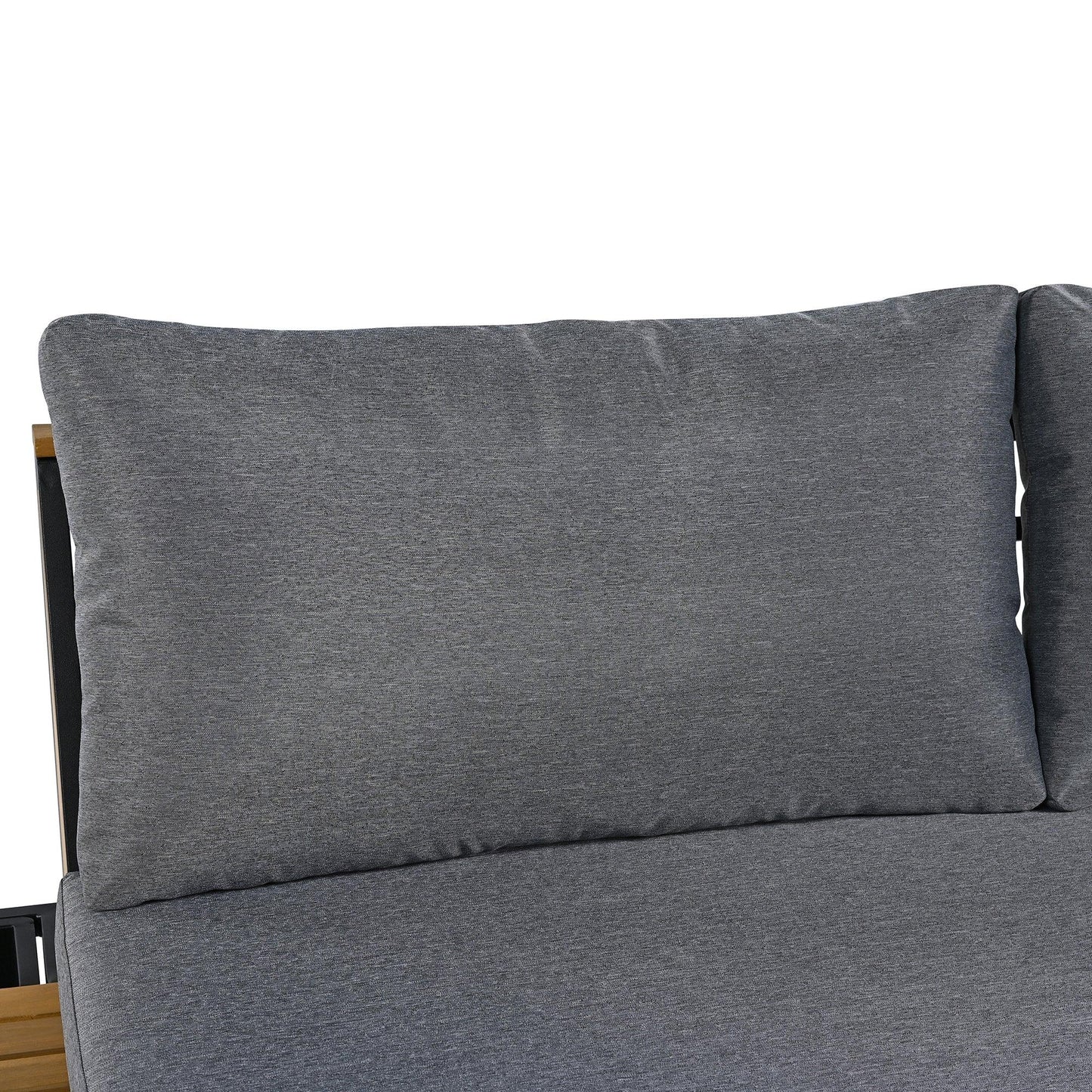 Patio Furniture Set with Loveseats, 4 Pieces Outdoor Sofa Set with Waterproof Cushions, Durable Iron-Wood Design for Garden, Backyard, Poolside