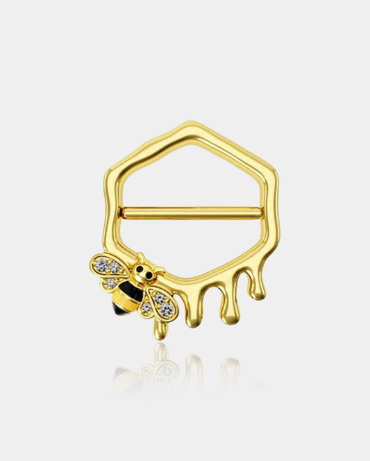 2PCS Honeycomb & Bee Nipple Clicker Shield