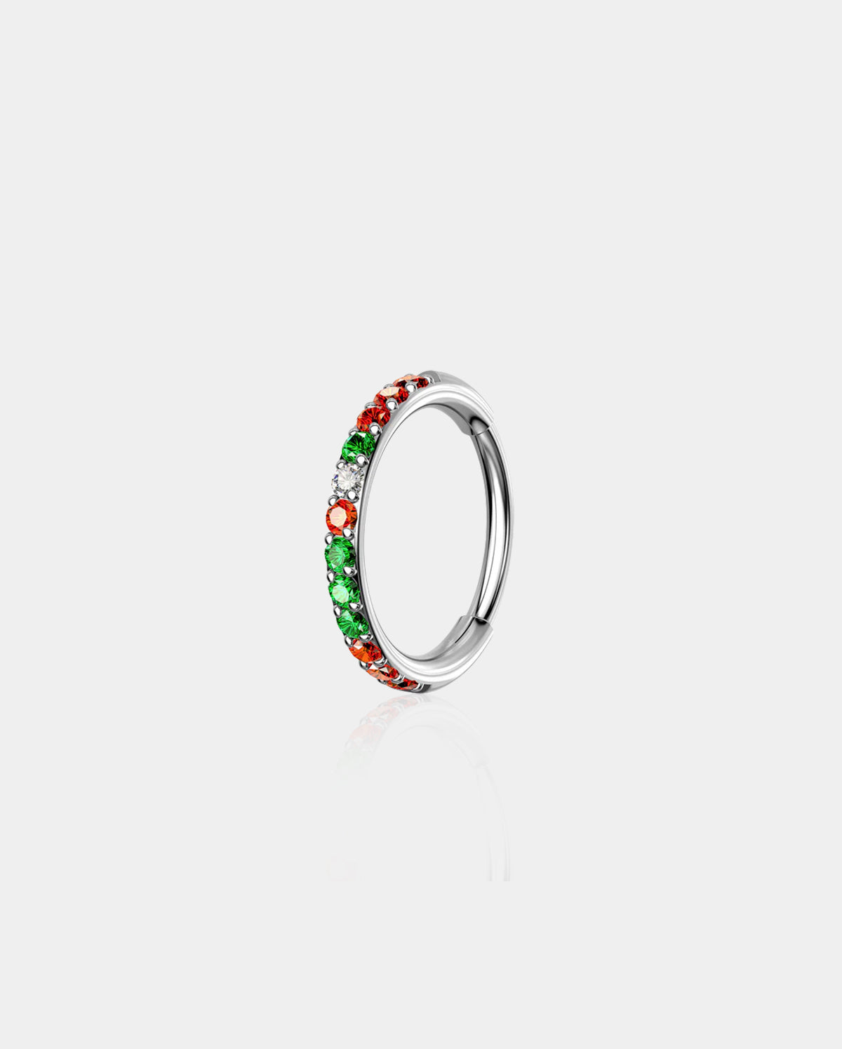18G Christmas Combo Segment Nose Ring