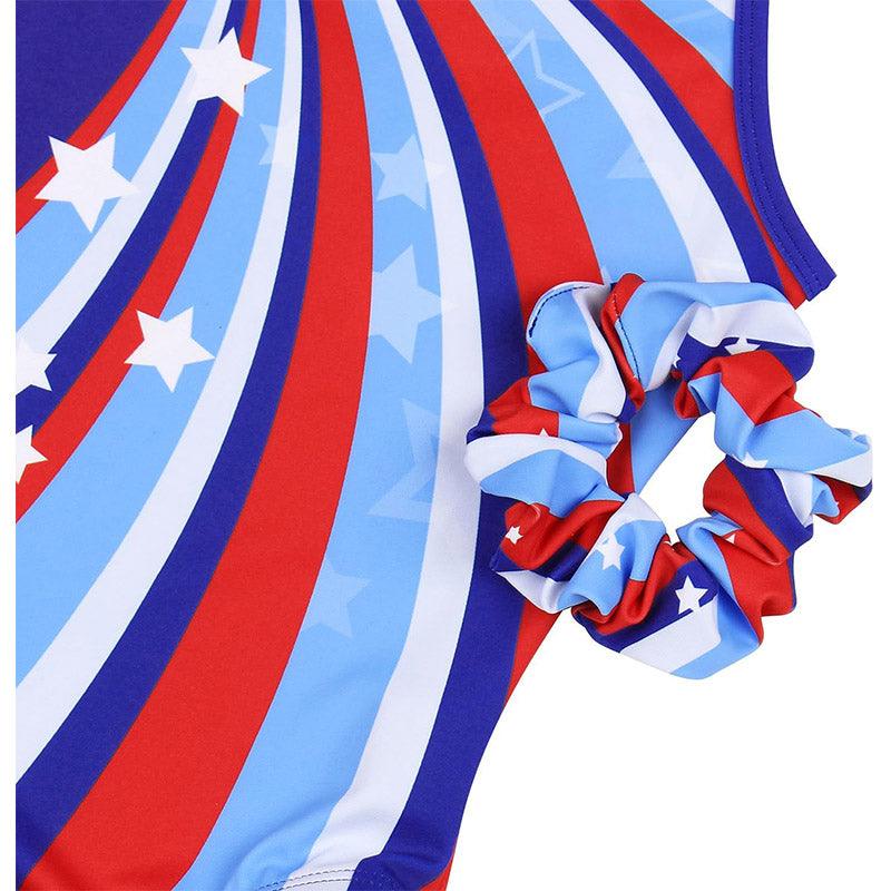 American Flag Gymnastics Biketard Set