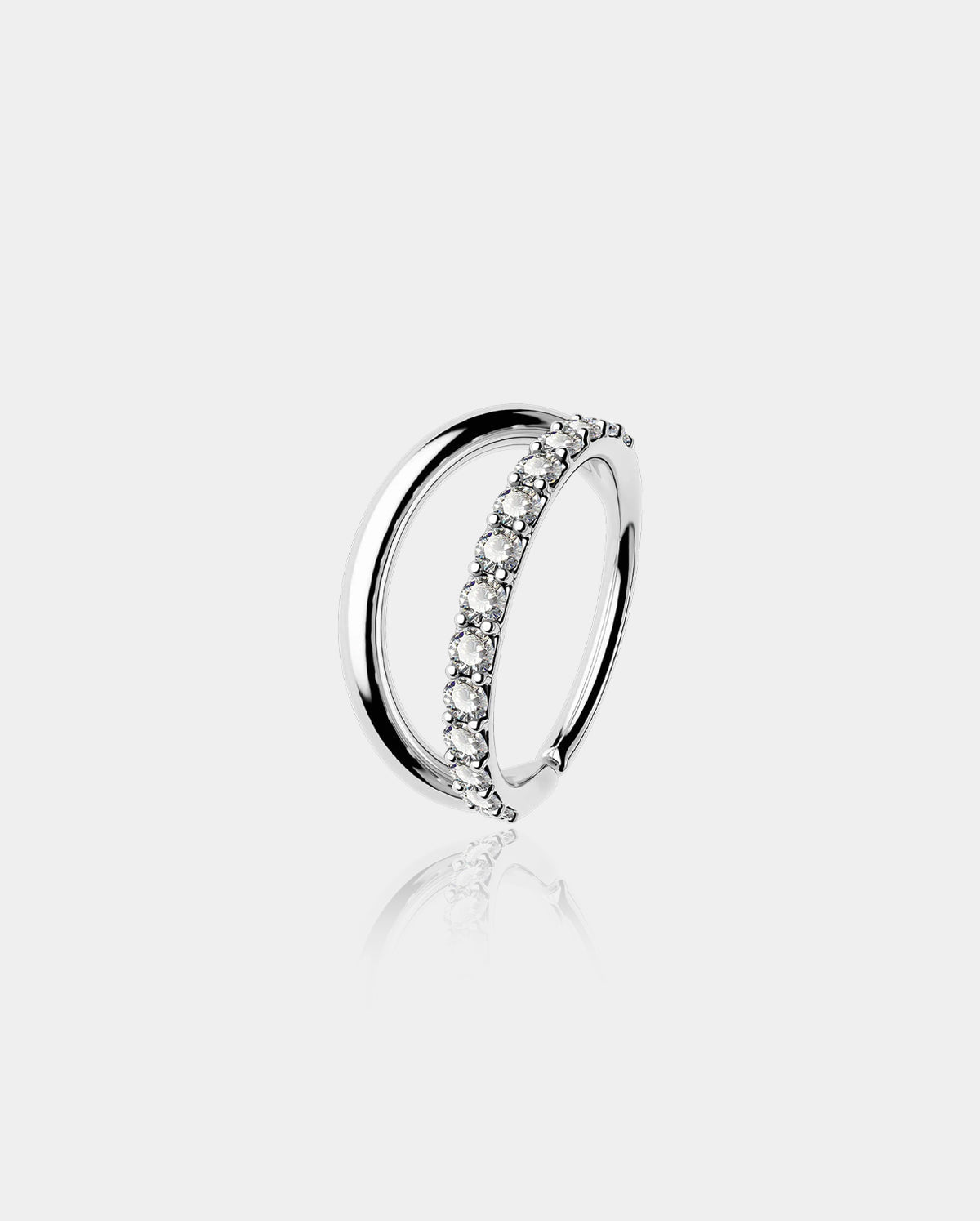 16G Double Hoop Helix & Conch Ring