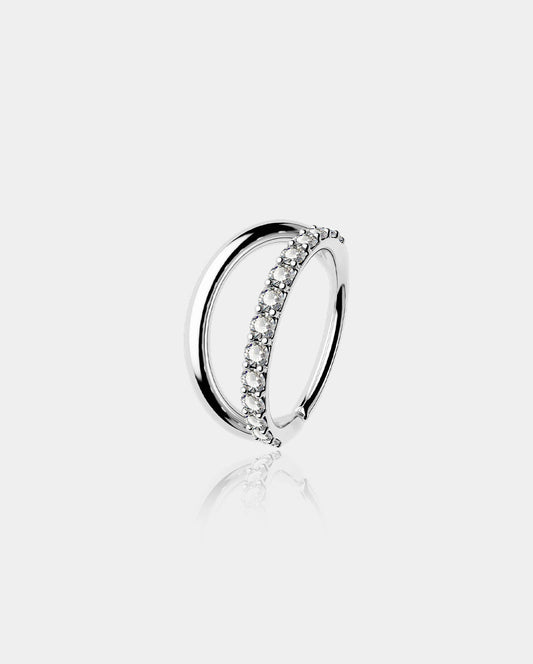 16G Double Hoop Helix & Conch Ring
