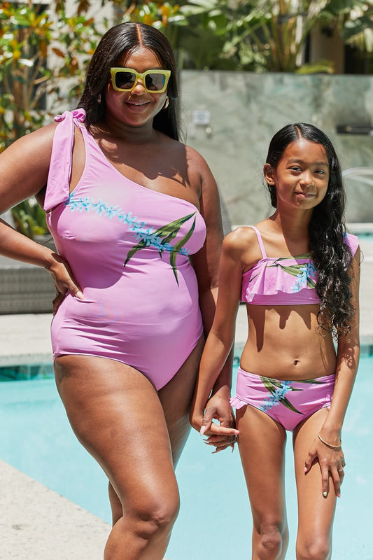 Marina West Swim Vacay Mode One Shoulder Swimsuit Carnation Pink