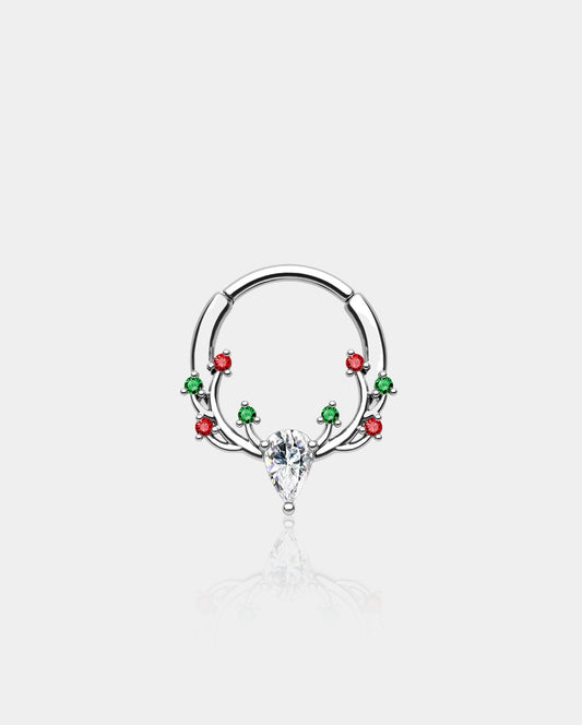 Antler Colorful Gemstone Septum Ring