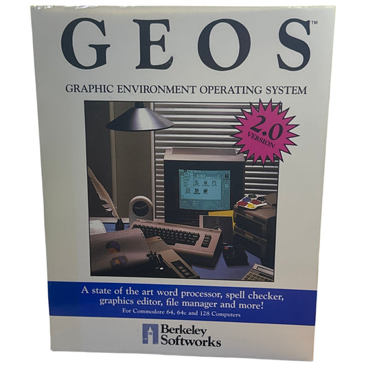 Vintage GEOS 2.0 Software Package For Commodore 64/128 Berkley Softworks W/ Grid