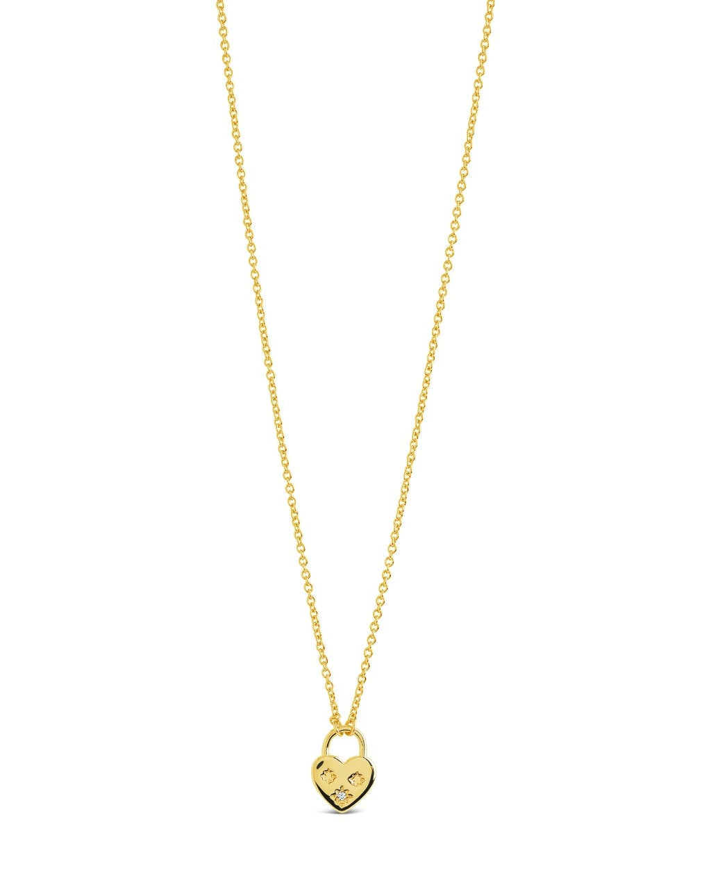 Josephine CZ Heart Locket Pendant Necklace