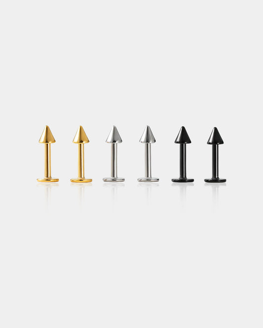6PCS Spike Top Labret Stud Set