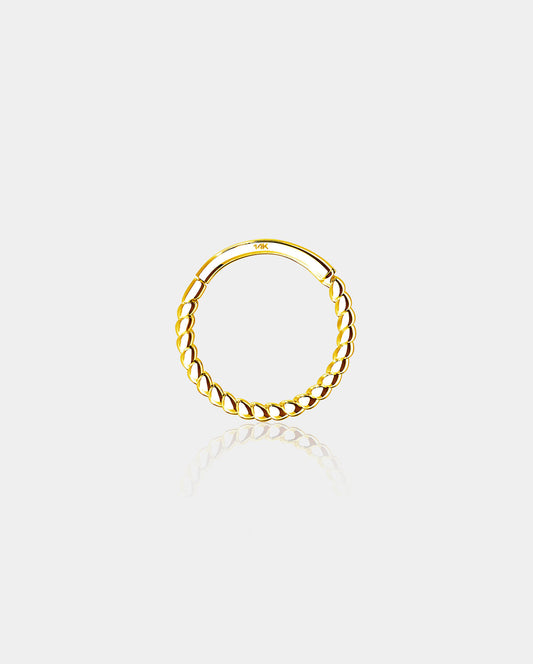 14K Gold Woven Conch Earring