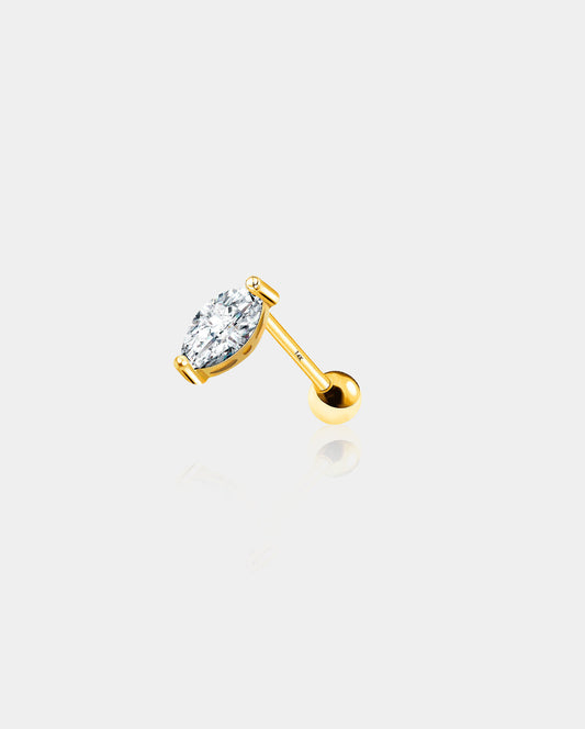 14K Gold Teardrop Tragus Cartilage Earring