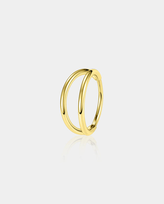 16G 14K Gold Double Layered Cartilage Hoop