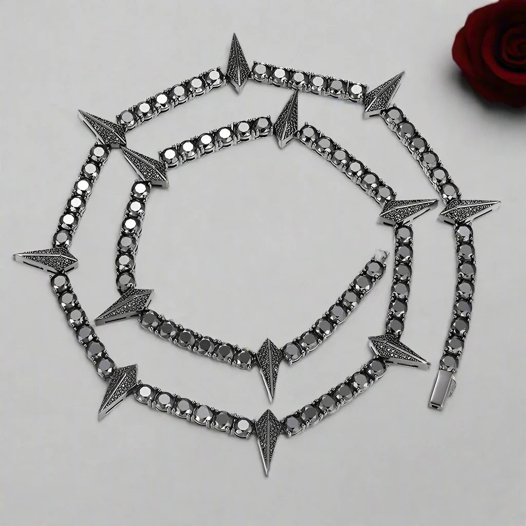 5mm Black Diamond Gothic Necklace