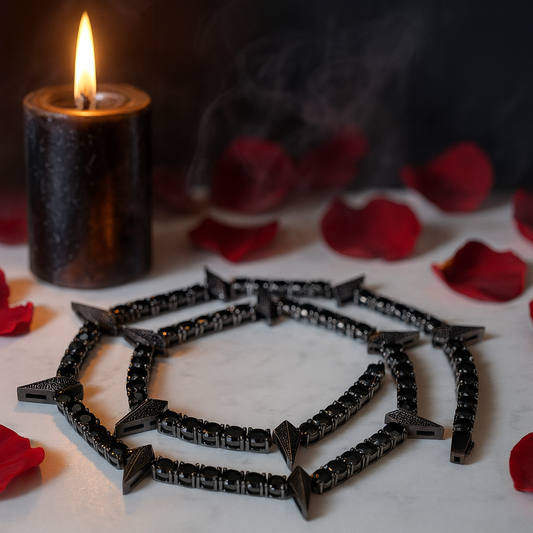 5mm Black Diamond Gothic Necklace