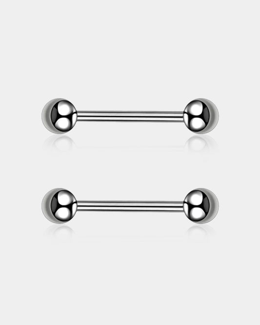 2PCS Titanium Nipple Barbell Pack