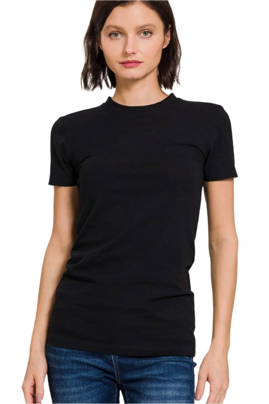 Zenana crew neck t-shirt - soft cotton blend