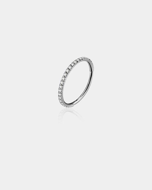 16G CZ Segment Titanium Cartilage Hoop
