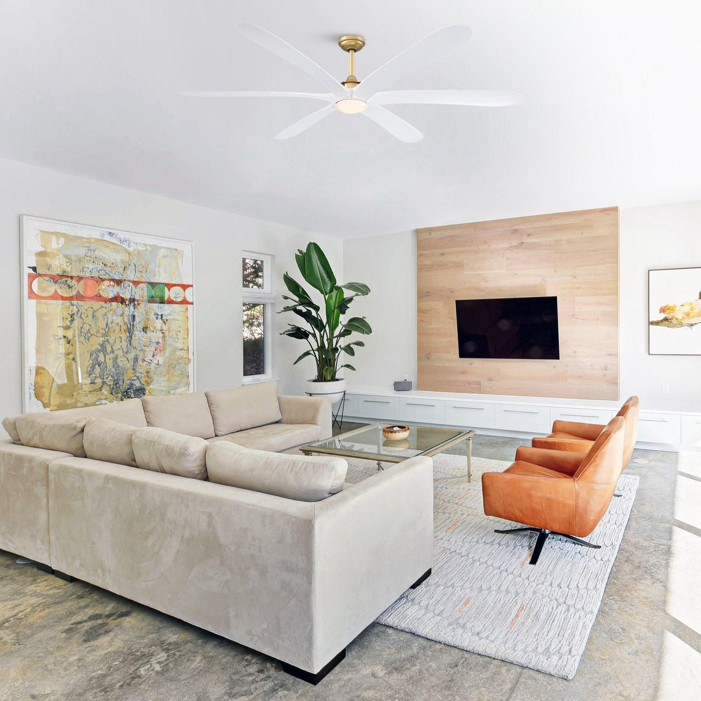 72" Jaydn Farmhouse Satin Nickel DC Motor Downrod Mount Reversible Ceiling Fan with Lighting and Remote Control