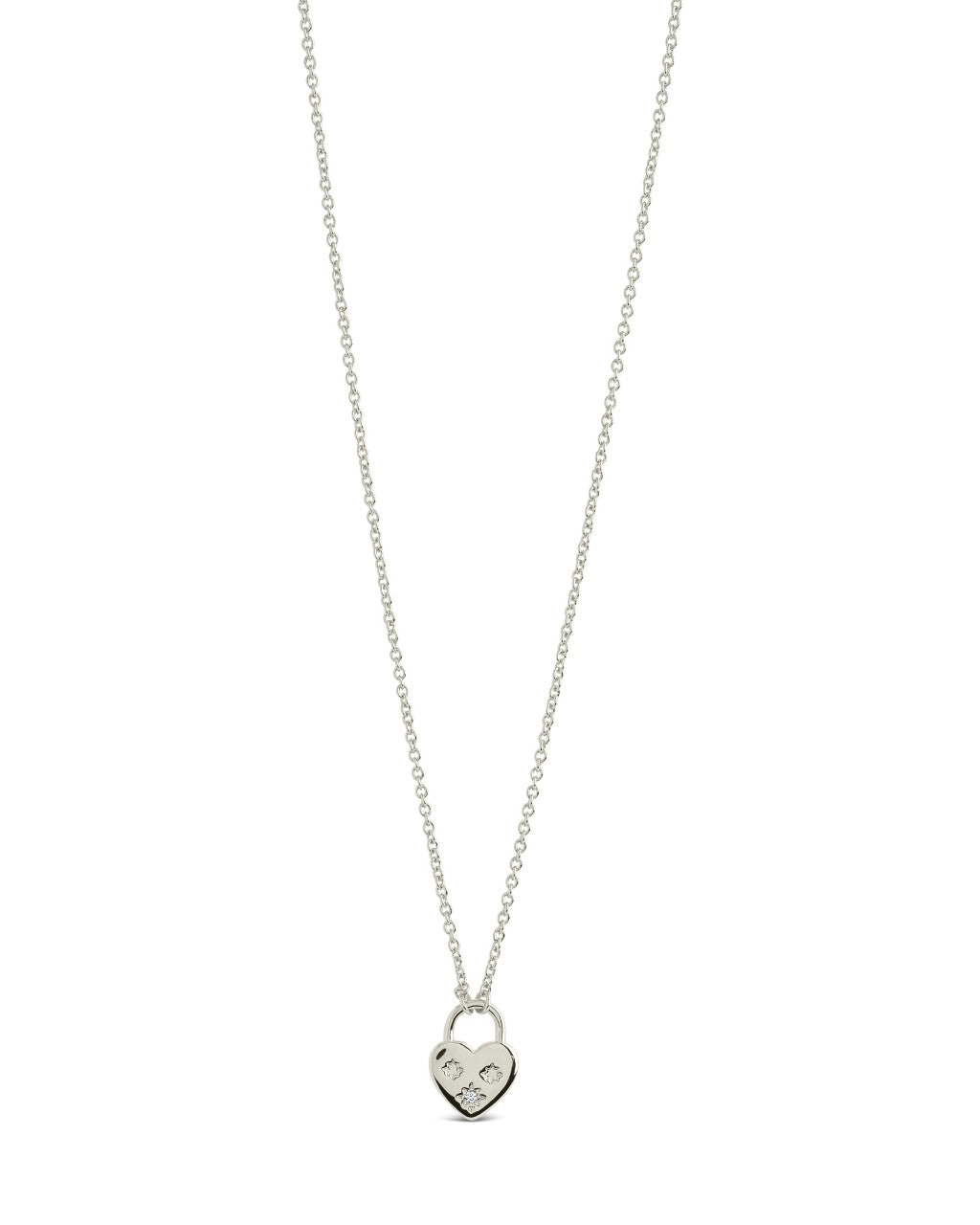 Josephine CZ Heart Locket Pendant Necklace