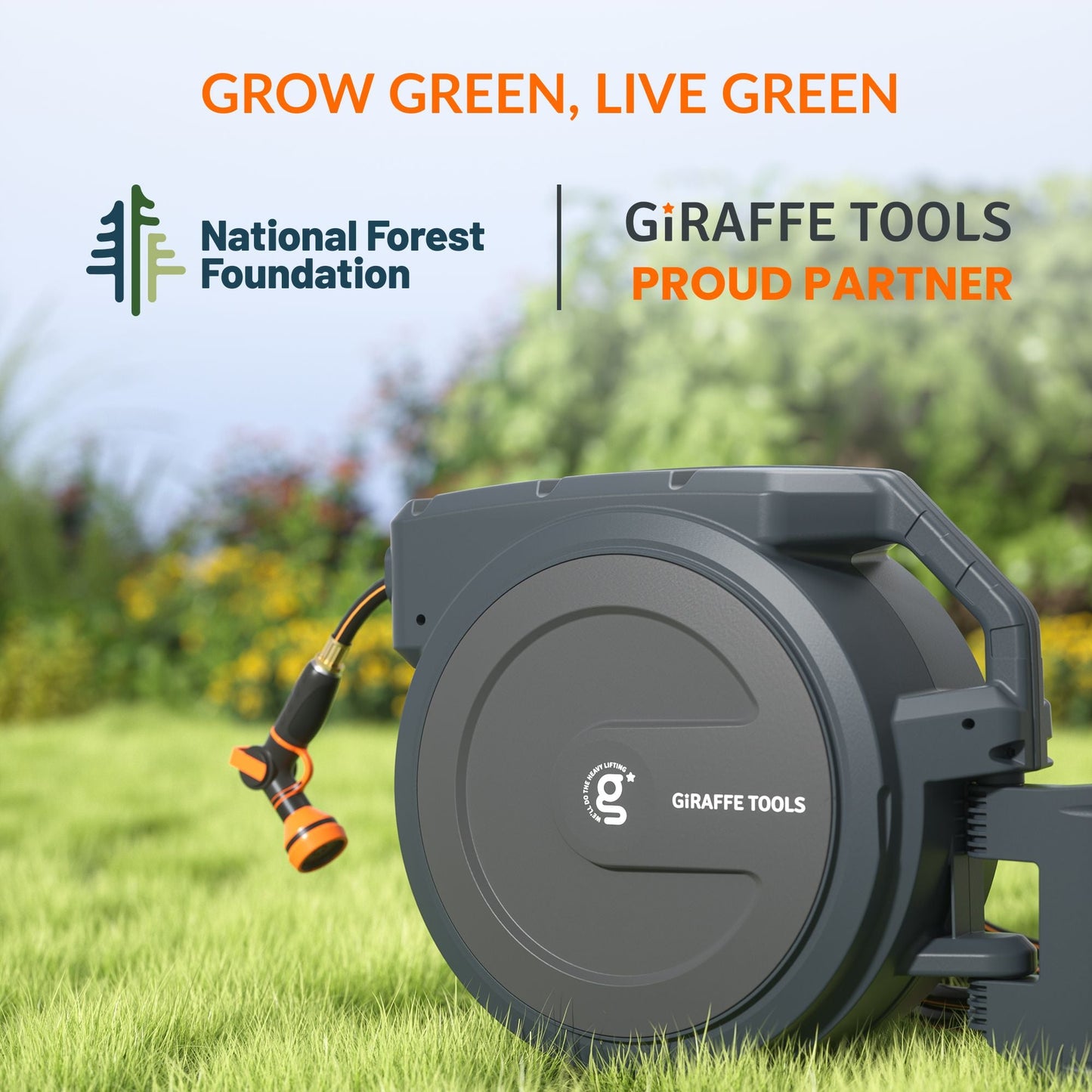 Retractable Garden Hose Reel-1/2in-78ft