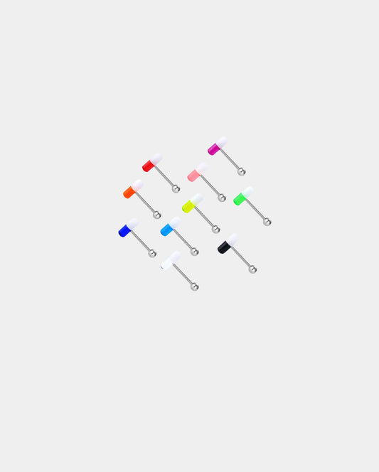 10PCS Funny Pill Acrylic Tongue Barbell Set