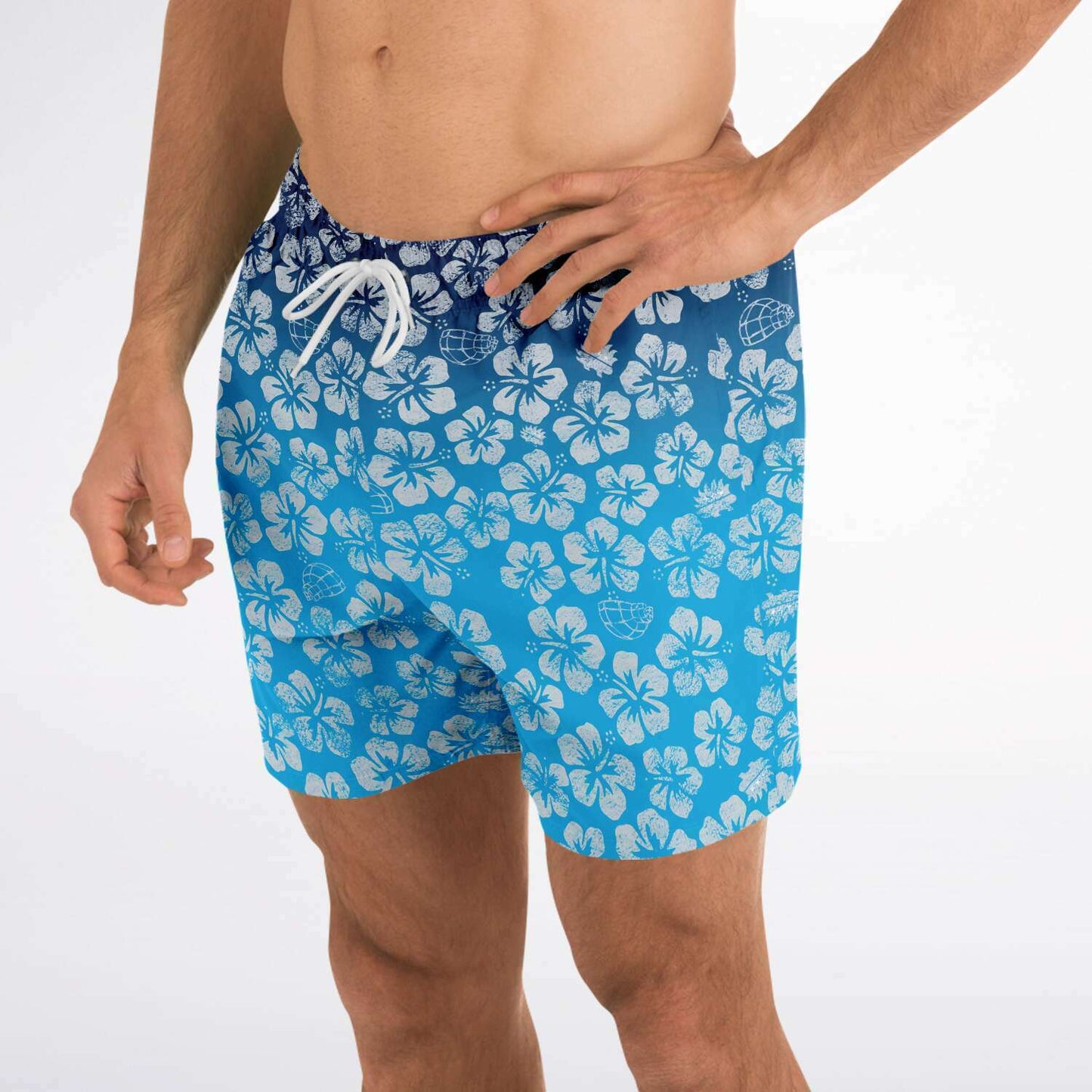 Alaska Libertarian Hawaiian Adult Swim Trunks - With Igloos and Porcupines