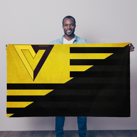 Ancap Voluntaryism Single Sided Wall Flag - 36"x60"